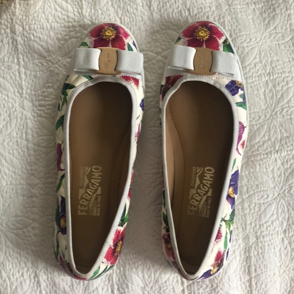 Salvatore Ferragamo Shoes - Ferragamo Floral Flats